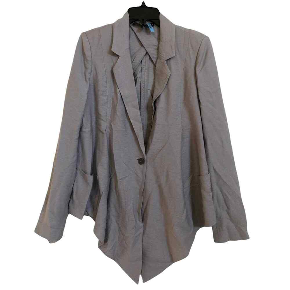 Elizabeth and James high low gray blazer jacket Women’s Size 6‎